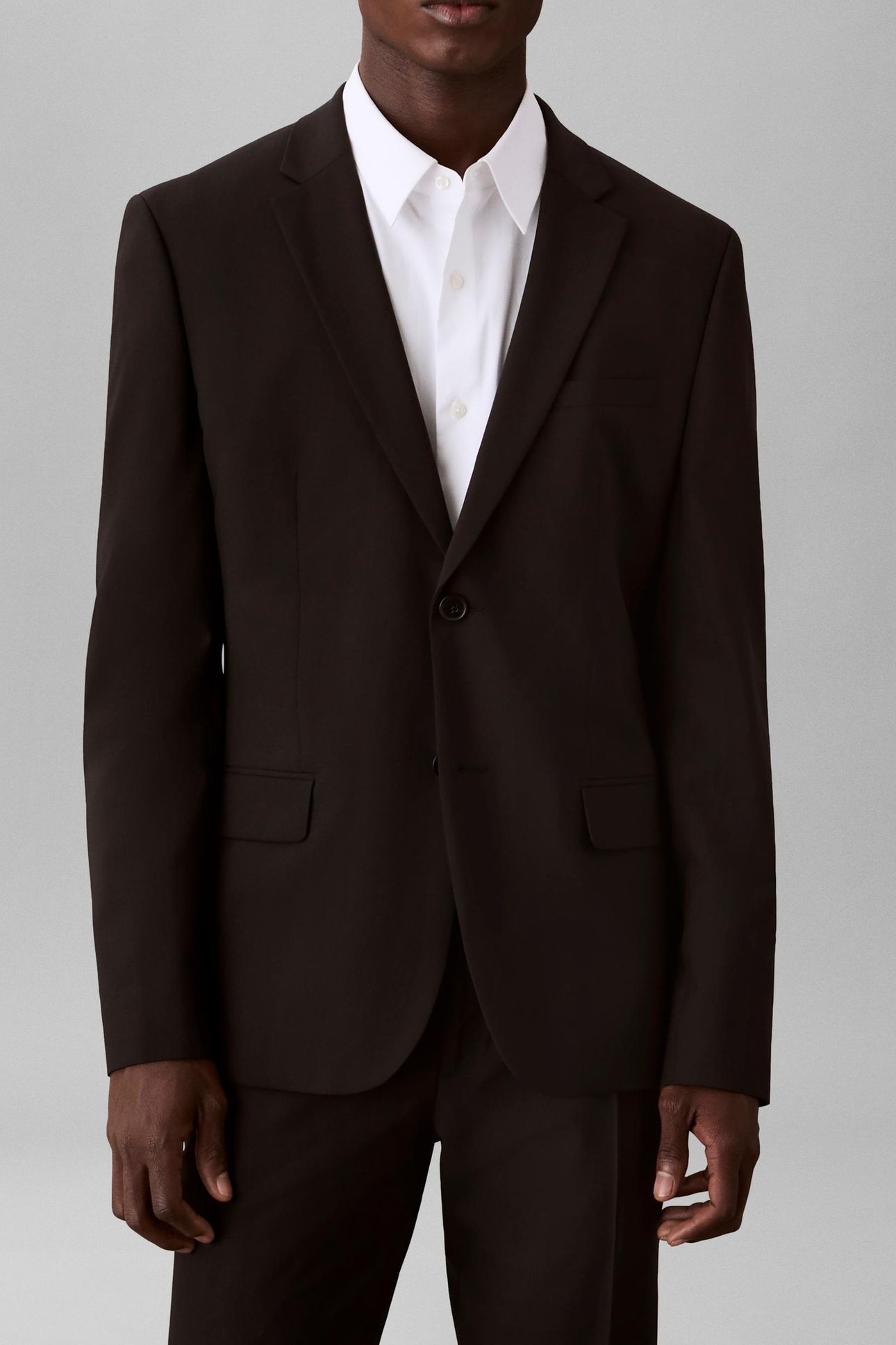 LS ITALIAN WOOL BLEND BLAZER BLACK 1