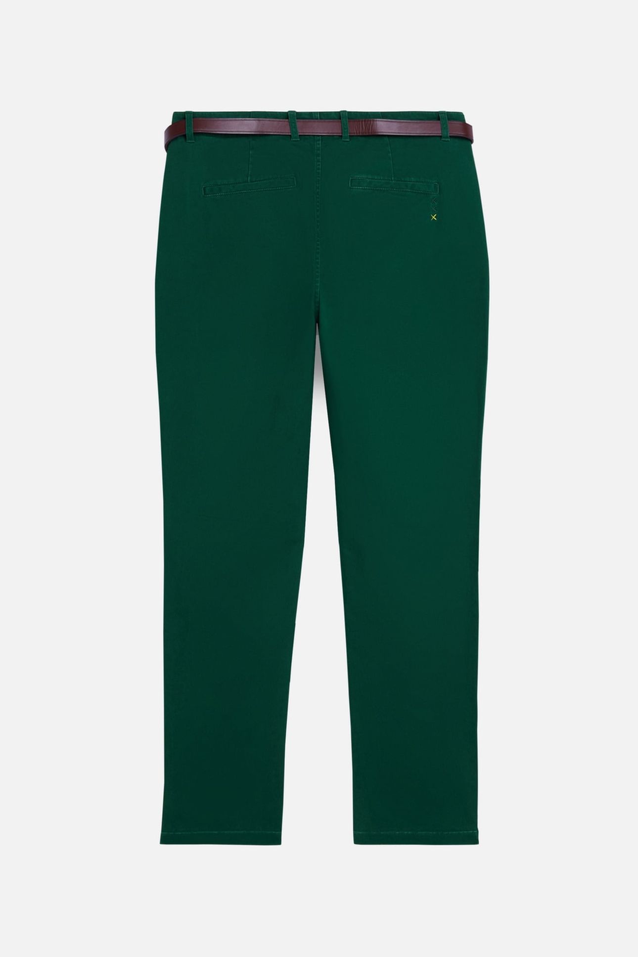 WARREN COTTON TWILL WASHED CHINO WITH BELT RAINFOREST 2