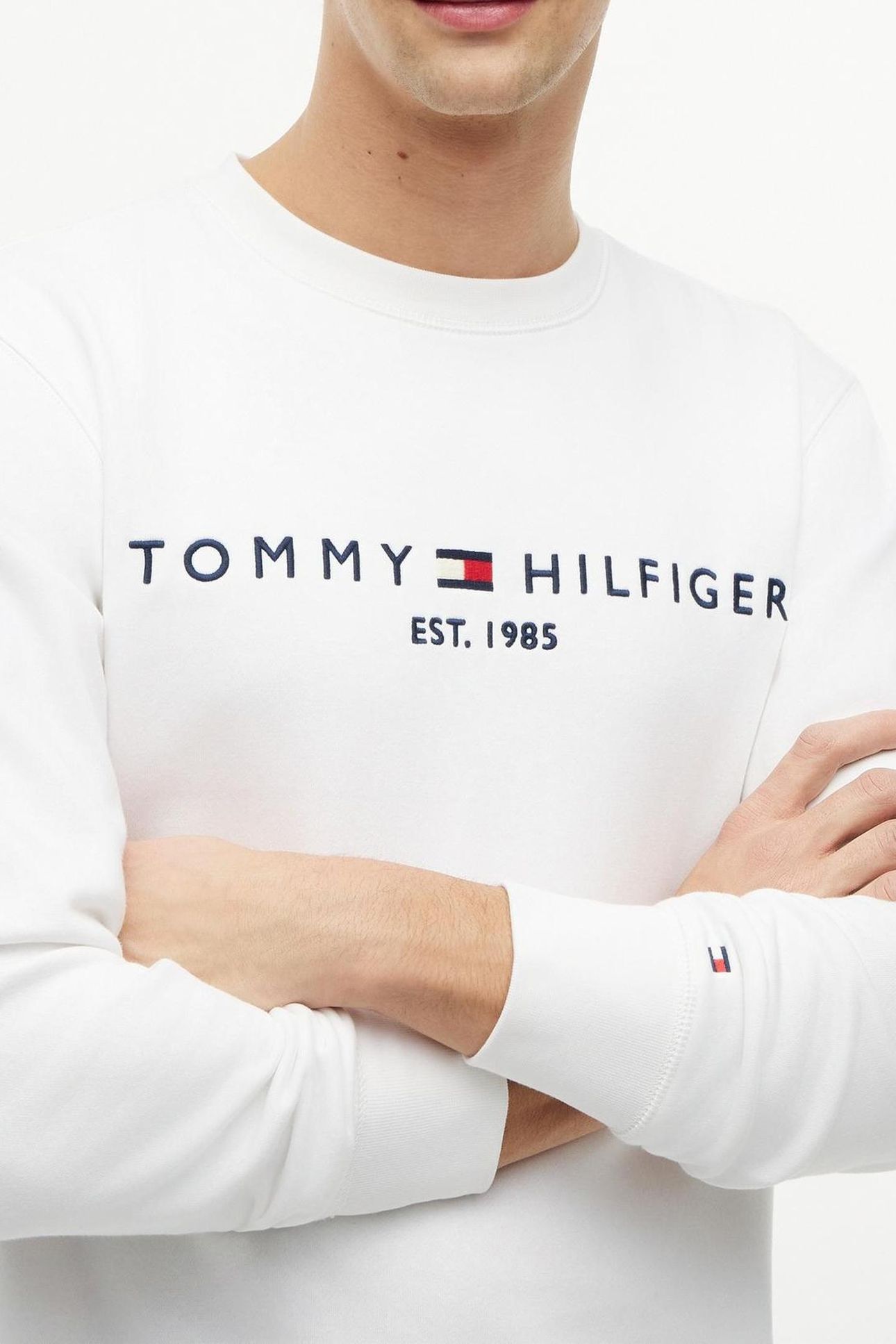 TOMMY LOGO SWEATSHIRT WHITE 5