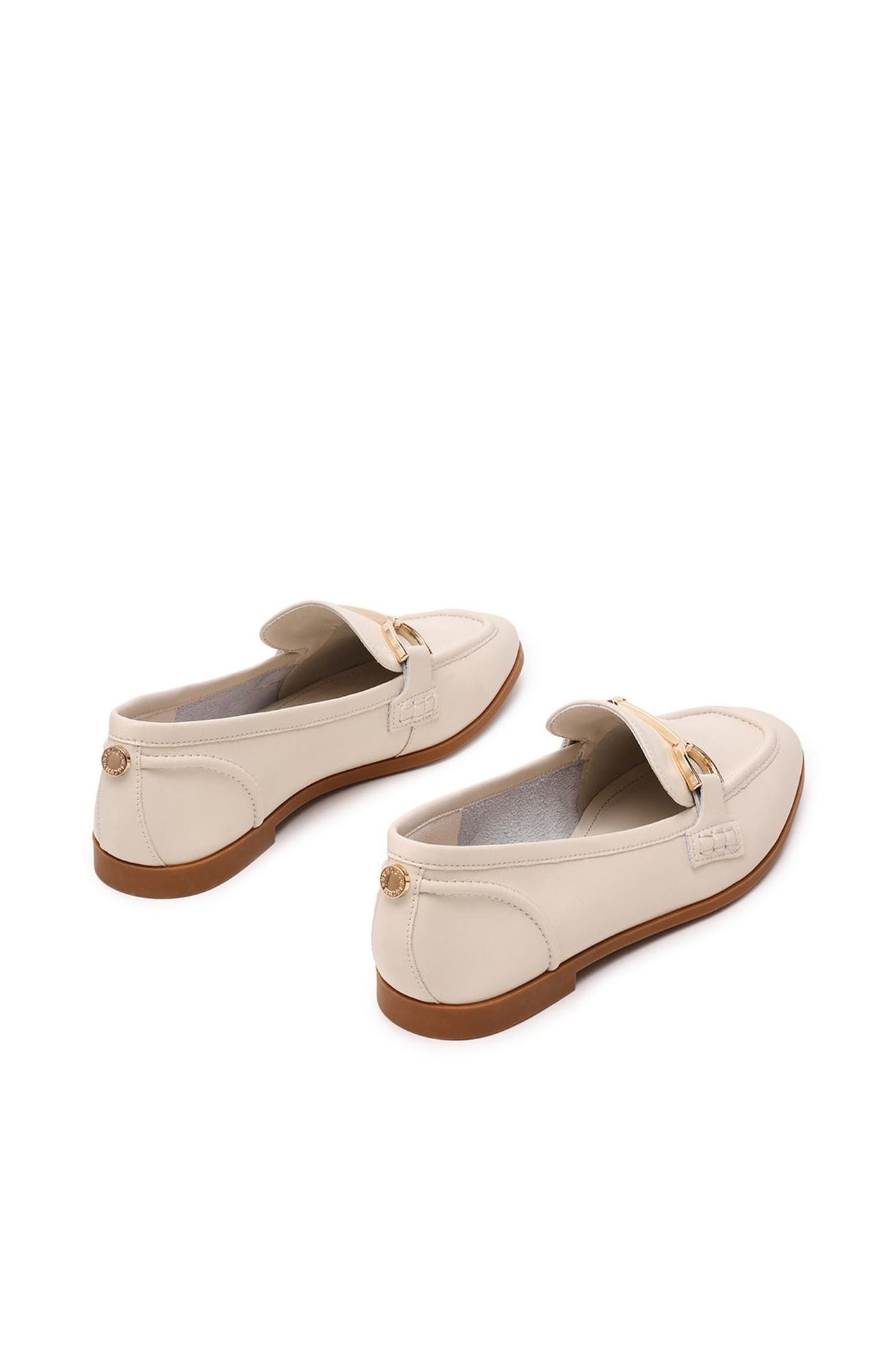 KELI FLAT SHOES BONE LEATHER 3