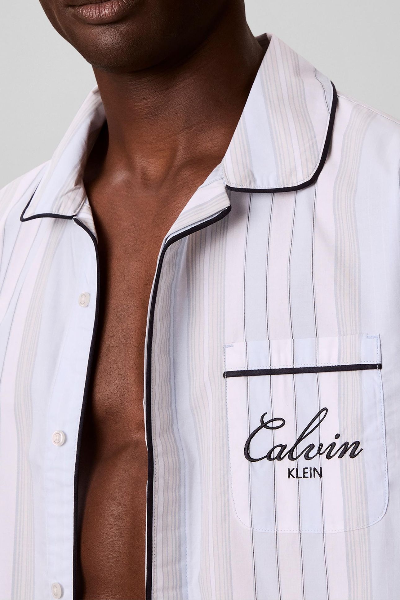 SCRIPT L/S BUTTON DOWN CREST STRIPE 5