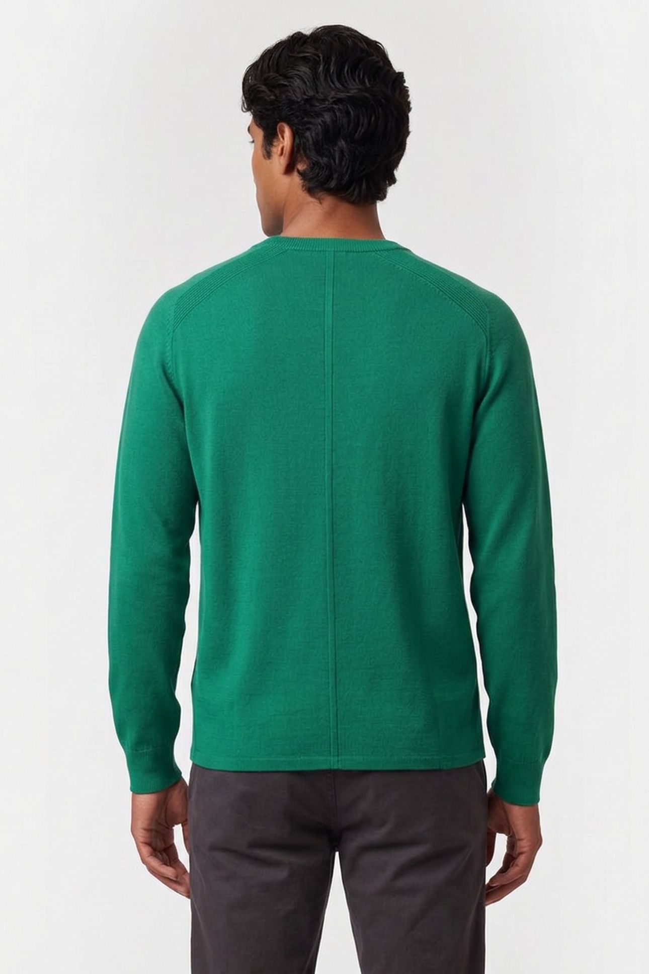 LS SNOWY TECH KNIT CREWNECK DECO GREEN 2
