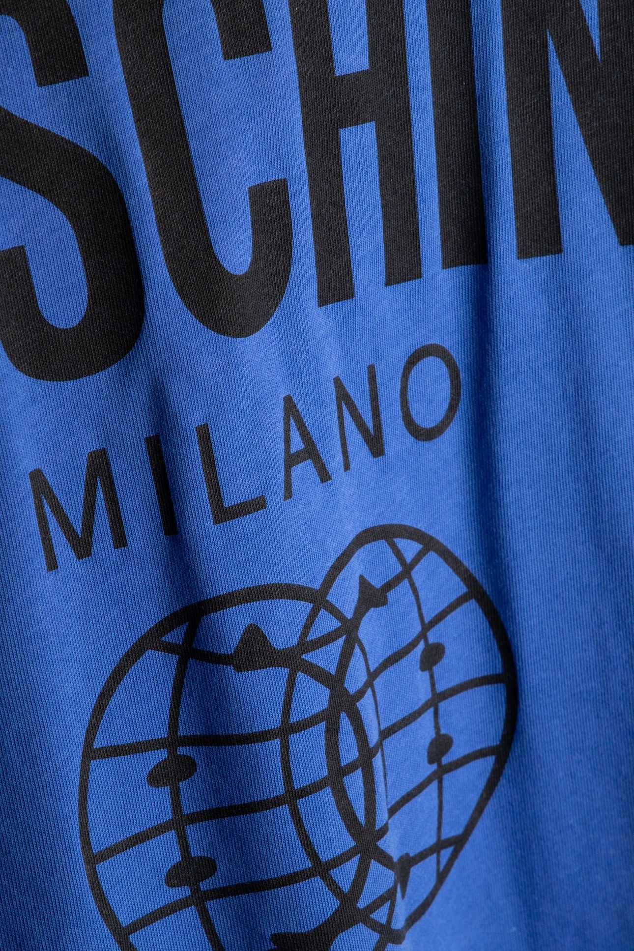 DOUBLE SMILEY®LOGO ORGANIC JERSEY T-SHIRT BLUE 4