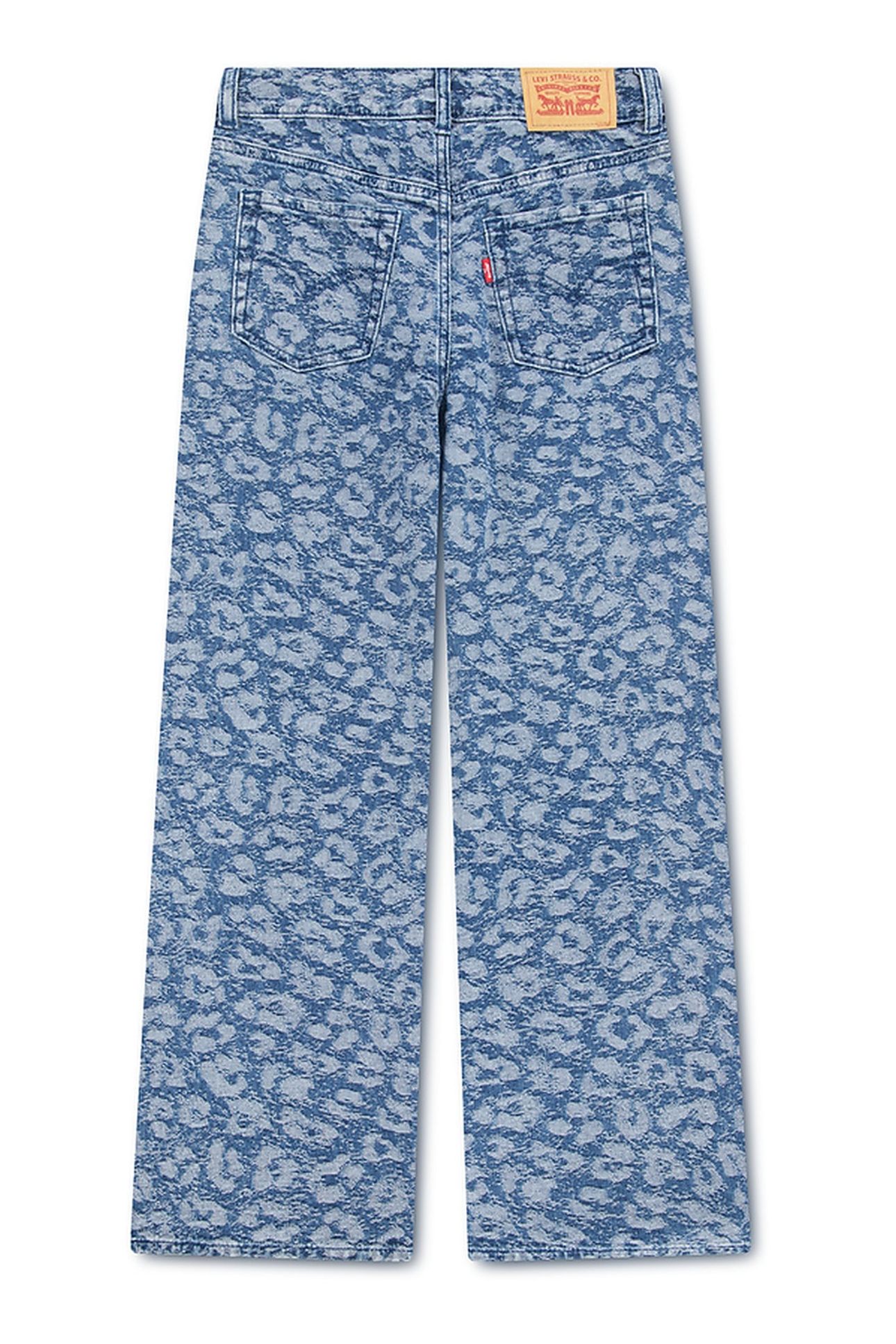 GIRLS JACQUARD HIGH RISE BAGGY BLAZING BLUE 2