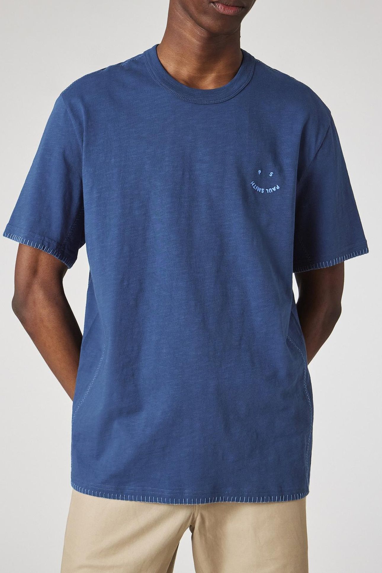MENS CASUAL FIT SS T SHIRT HAPPY NAVY 1