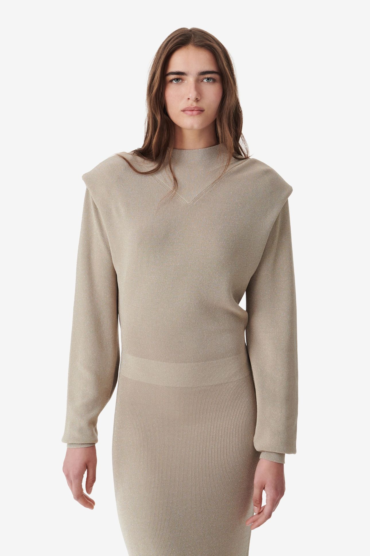 ARISTA DRESS BEIGE LUREX SILVER 3