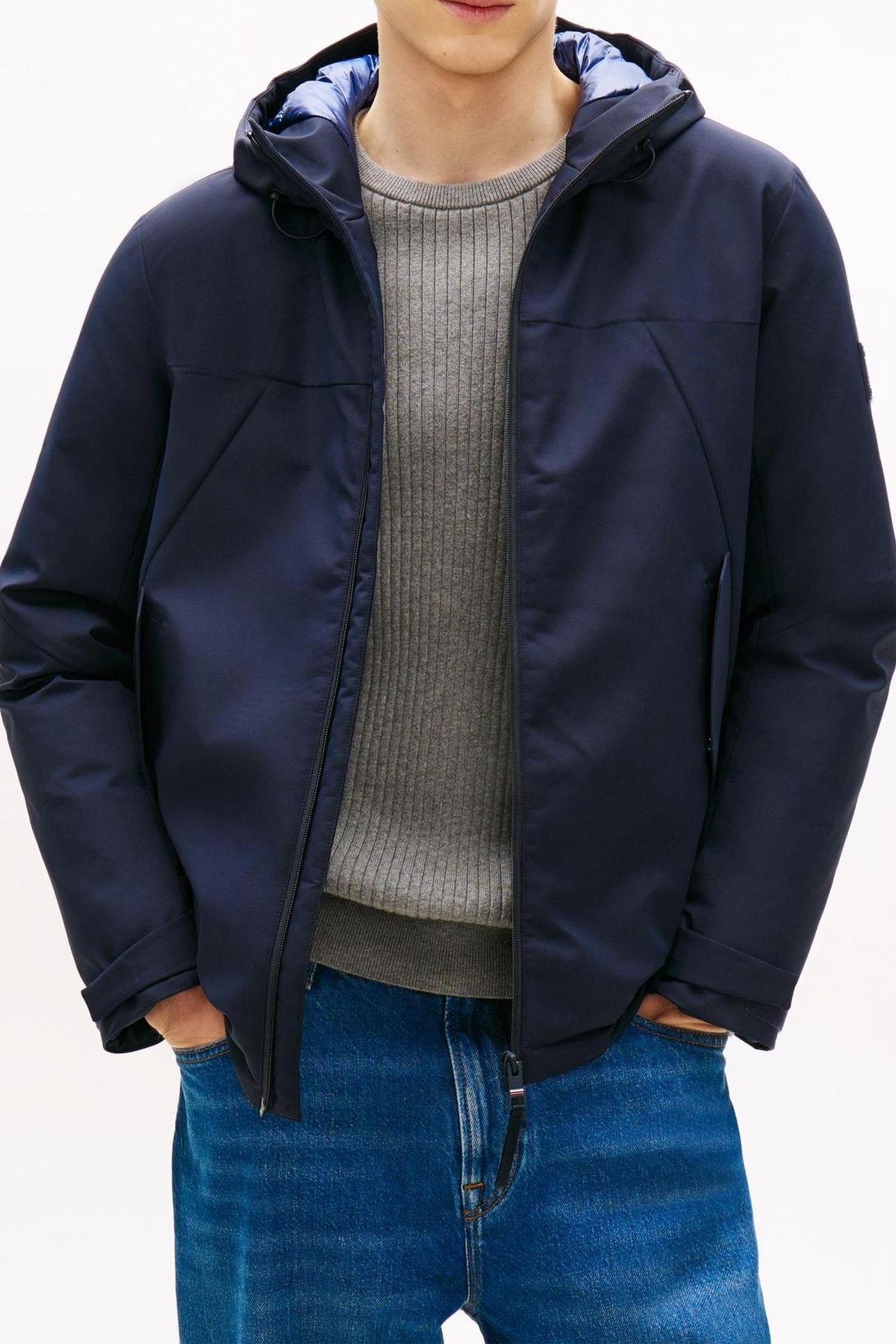 TECH HOODED SHORT PARKA DESERT SKY 3