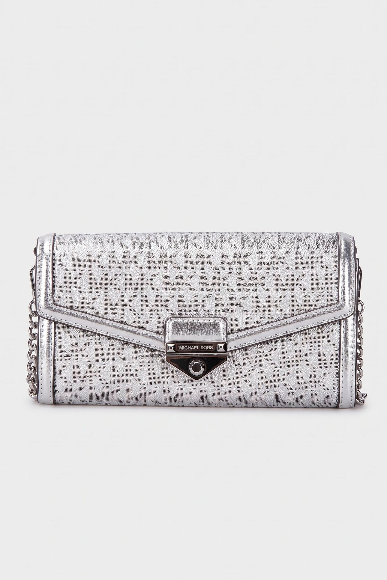 LARGE WLLT ON A CHAIN CROSSBODY SILVER 1