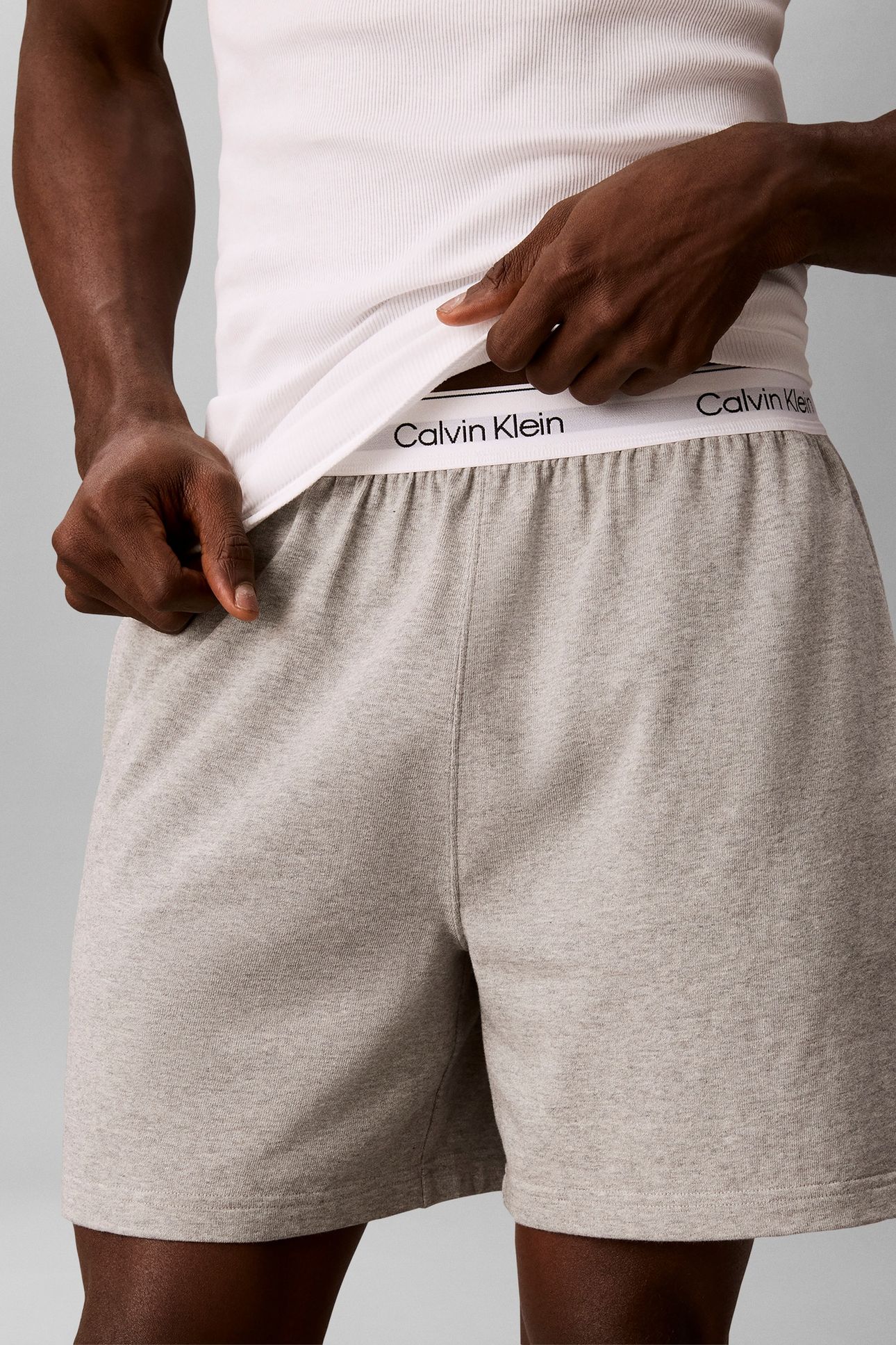 SLEEP SHORT GREY HEATHER 1