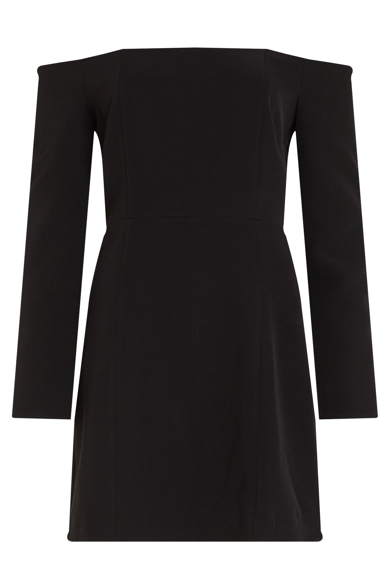 BARDOT WOVEN DRESS BLACK 4