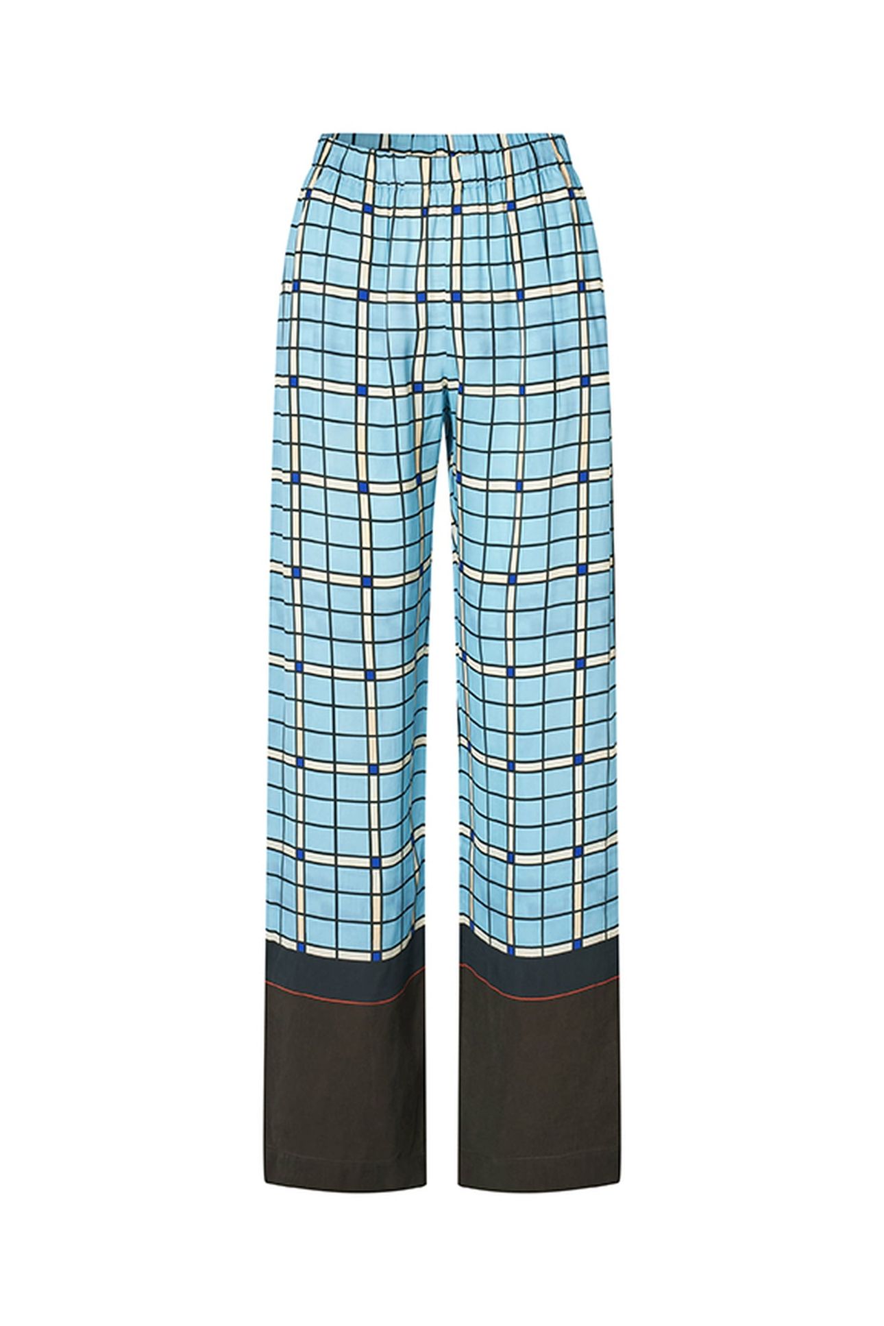 ELASTICATED LONG PANTS WINDOW CHECK 5