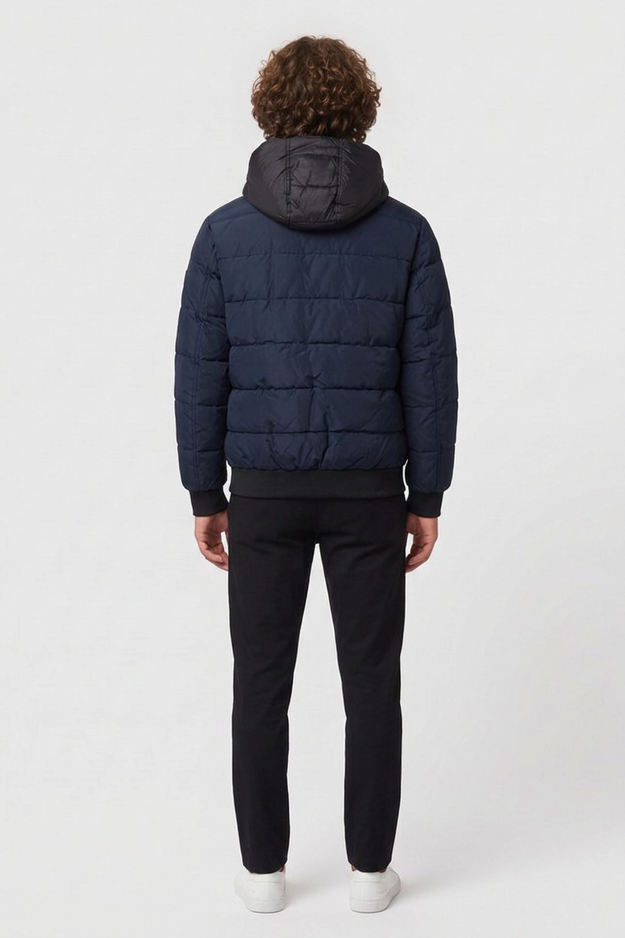 HOODED BOMBER PUFFER COAT MIDNIGHT BLUE 2