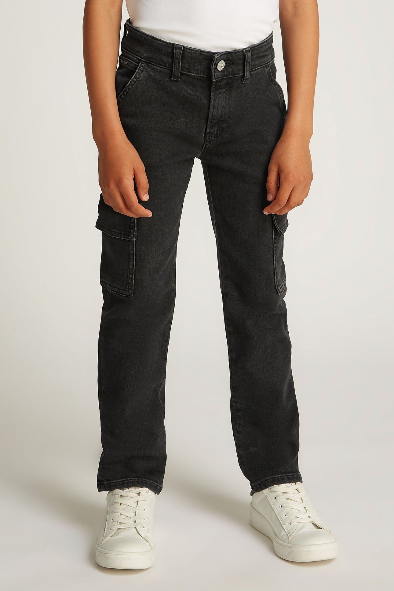 BOYS CARGO WASHED BLACK 1