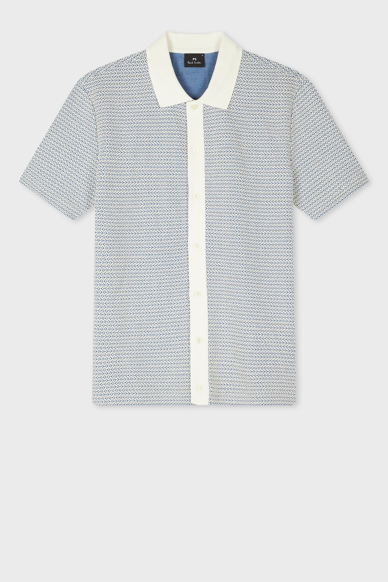 MENS SS POLO SHIRT BUTTON FRONT OFF WHITE 1