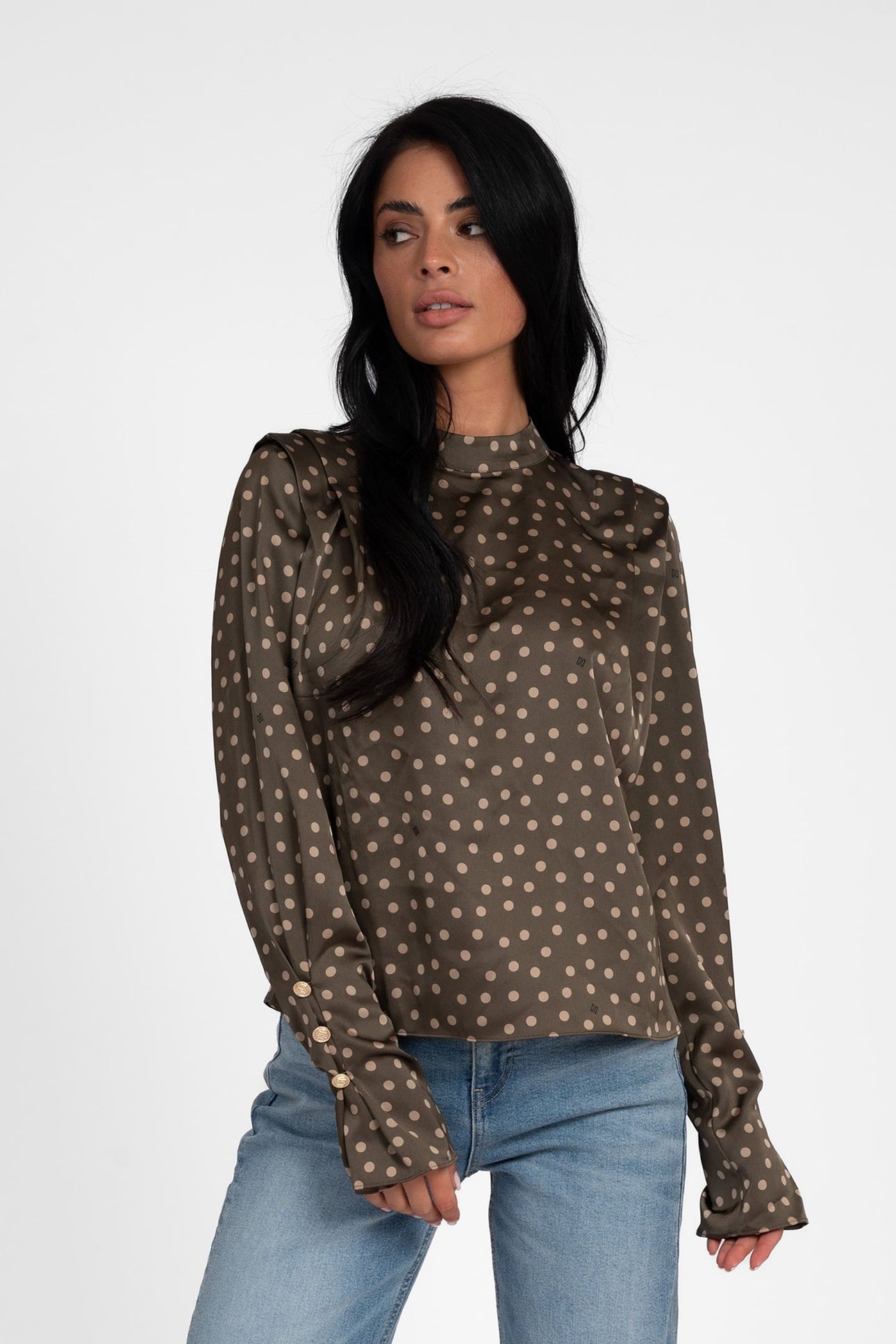 HINDIRA BLOUSE ARMY BROWN 1