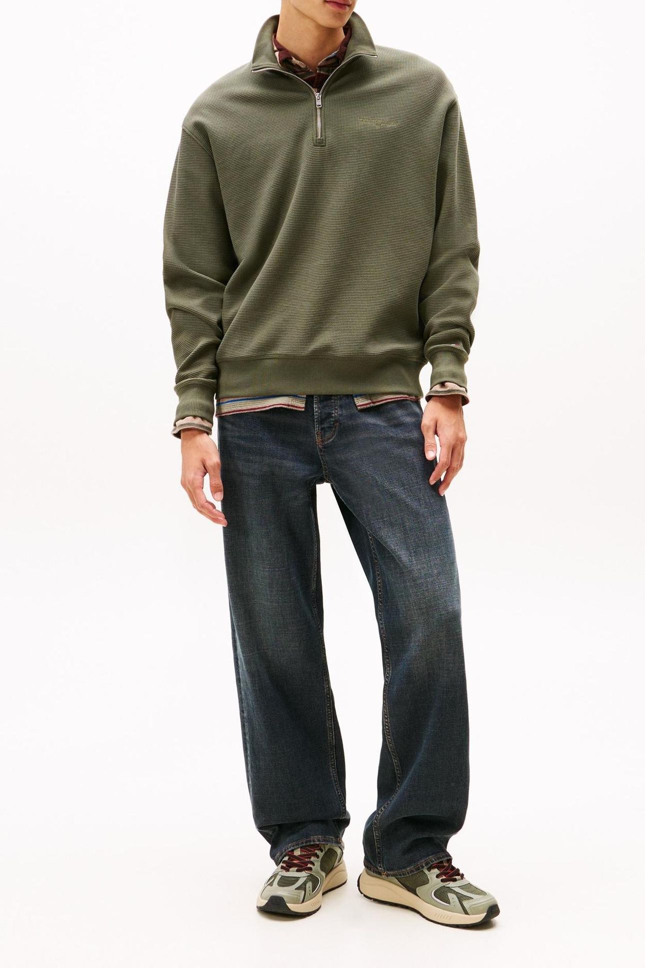 TJM RELAXED WAFFLE PEWTER GREEN 2