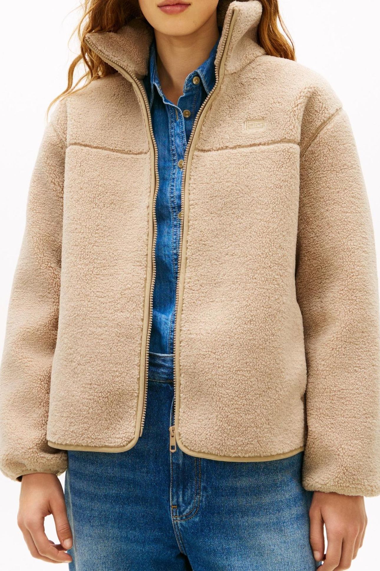 TEDDY ZIP UP REG JACKET BEIGE 3