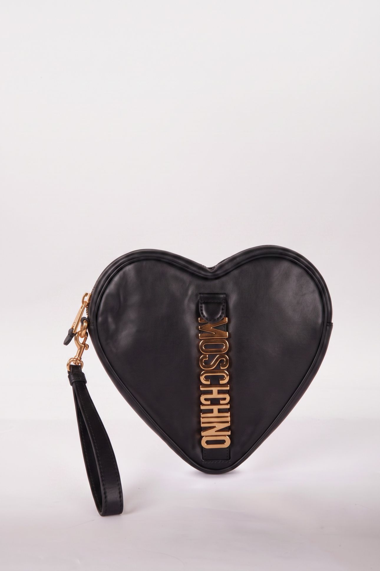 HEART BAG IN CALFSKIN MOSCHINO BELT BLACK 1