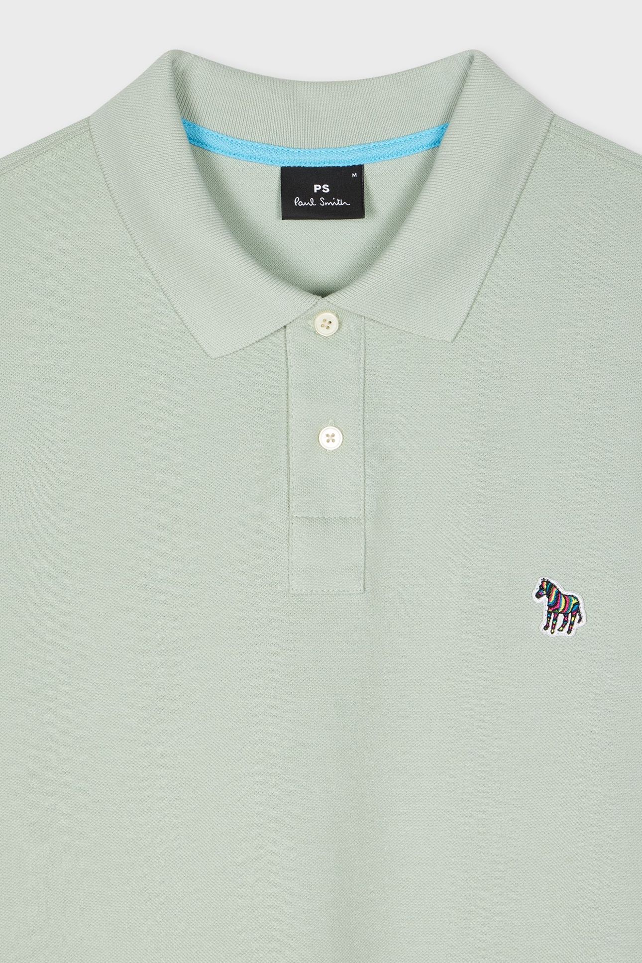 MENS REG FIT SS POLO SHIRT ZEBRA PASTEL GREEN 6