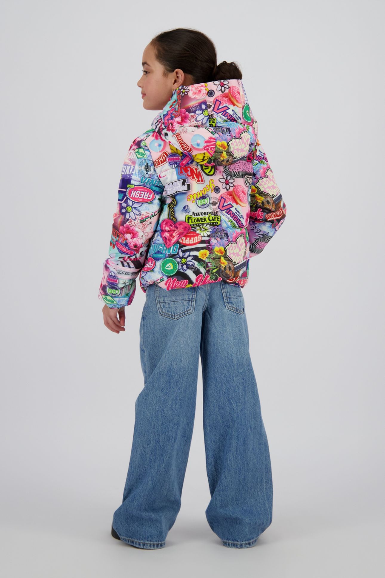 GIRLS TIGELLE JACKET OUTDOOR MULTICOLOR PINK 2