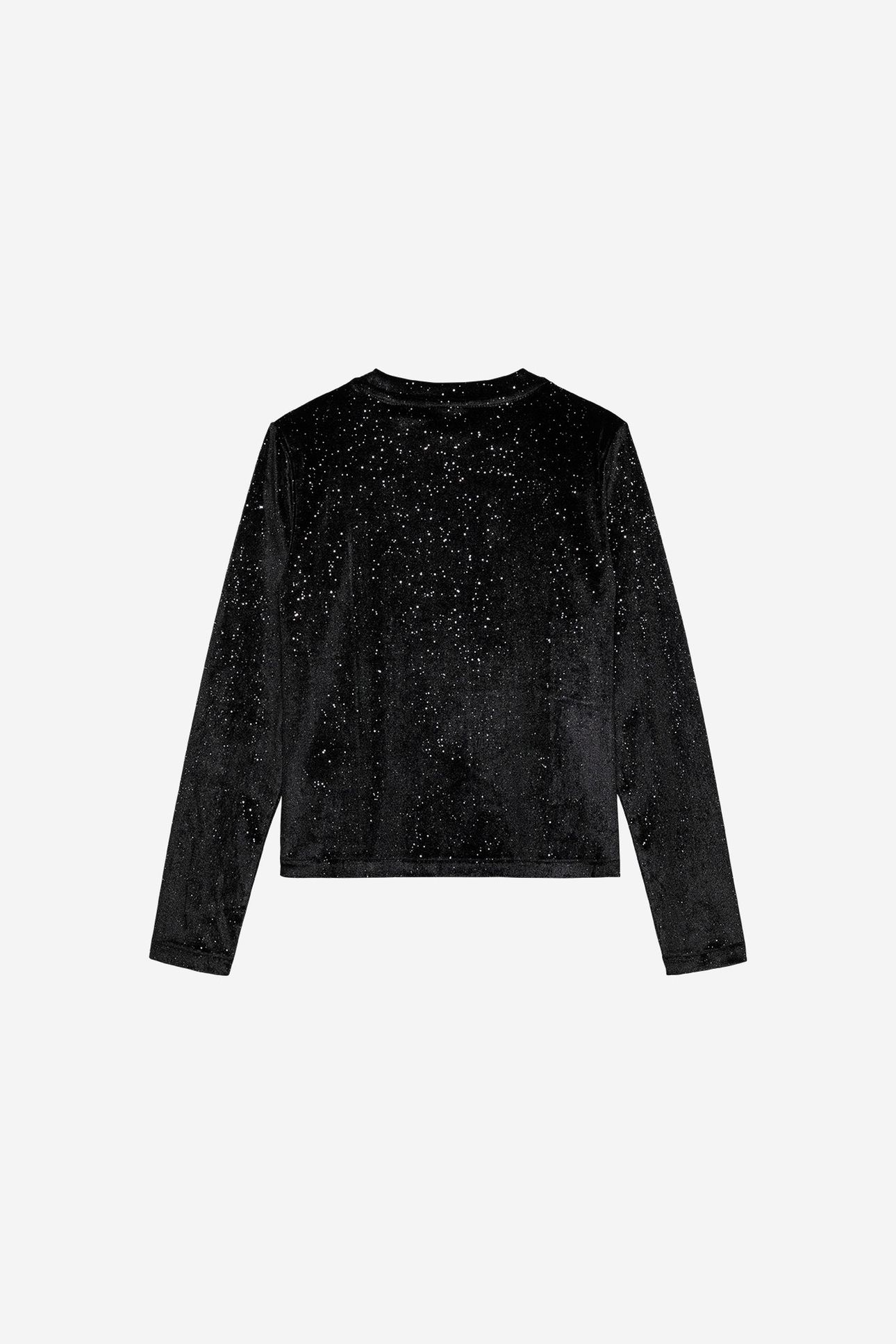 FILEA SPARKLE VELVET TOP BLACK 2