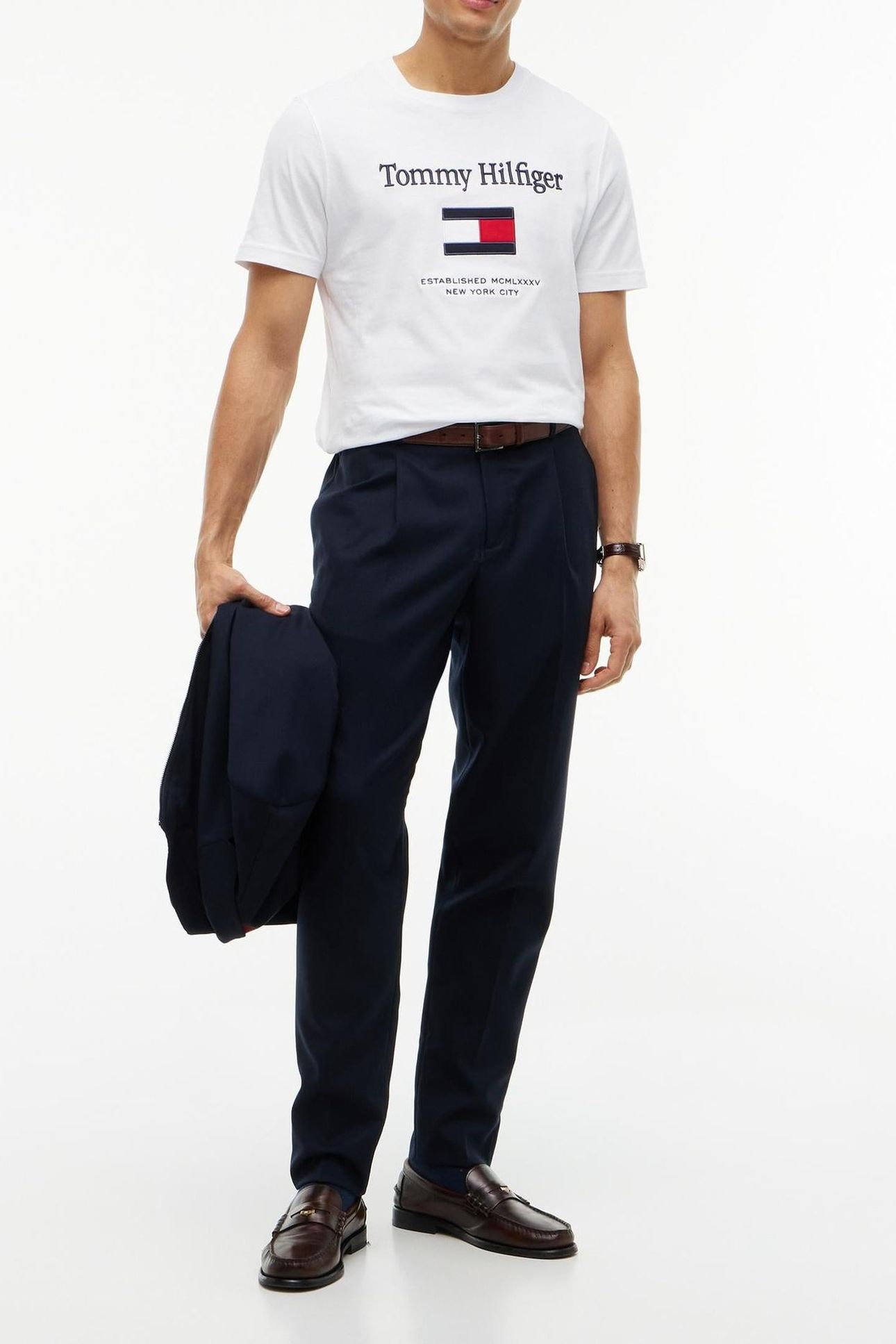 HILFIGER EMBRO FLAG WHITE 1
