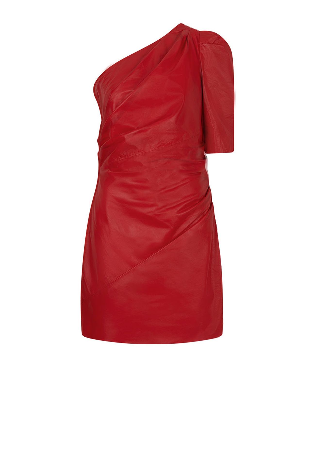 GLEN DRAPEY LEATHER DRESS GLAZED CHERRY 3