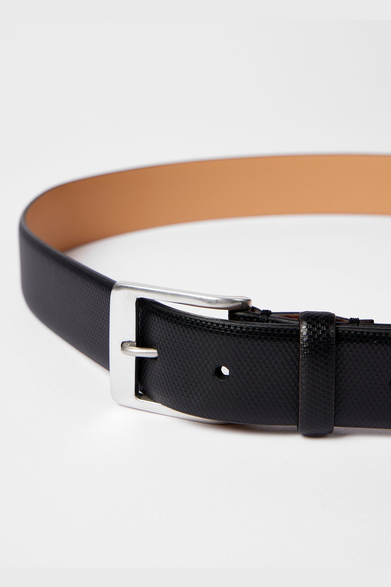 MEN BELT WEAVE EMBOSS BLACK 3