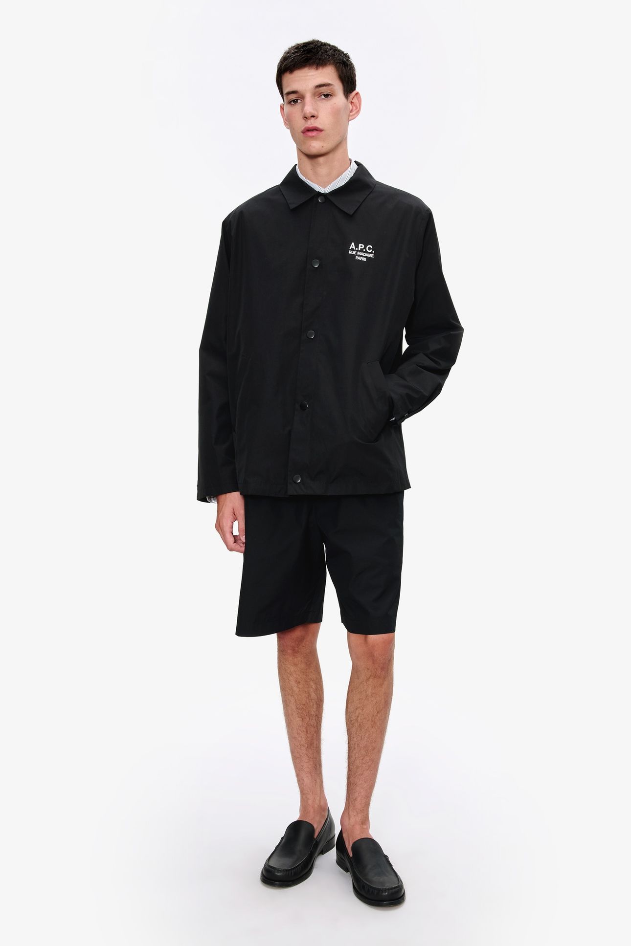 UNISEX JACKET WITH SNAP BUTTONS BLACK 1
