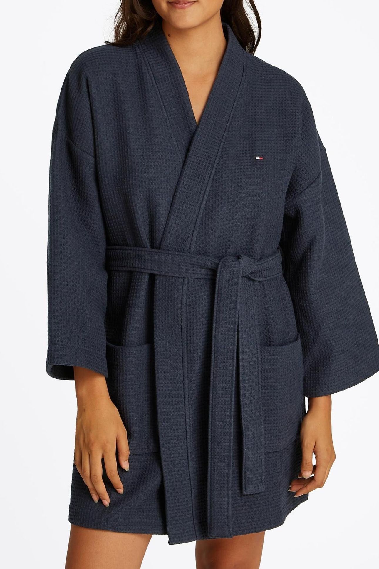 WAFFLE BATHROBE DARK NIGHT NAVY 3