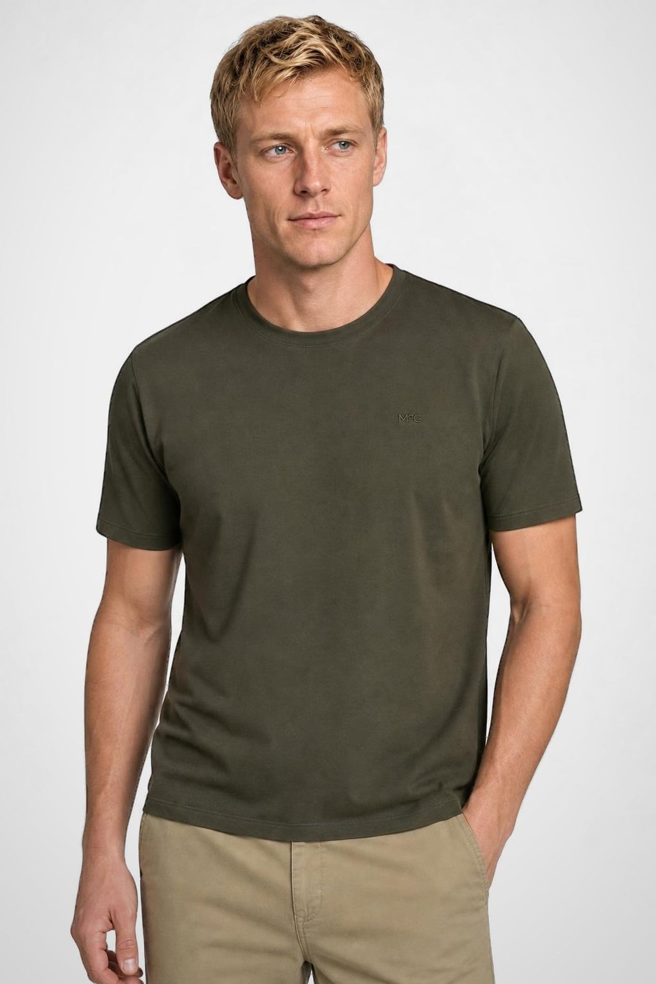 INTERLOCK T-SHIRT DARK OLIVE 1