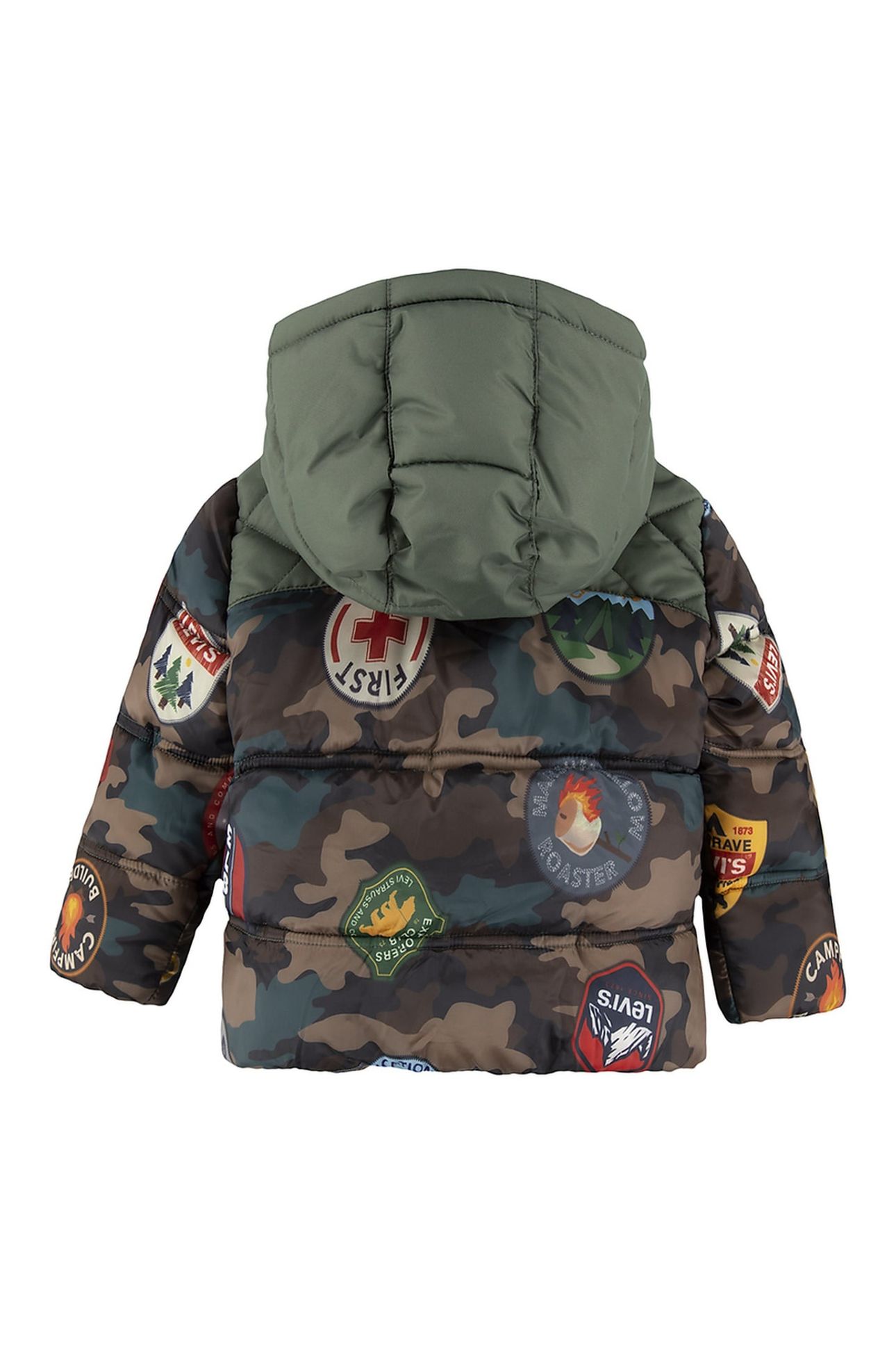BOYS AOP BABY PUFFER THYME 2