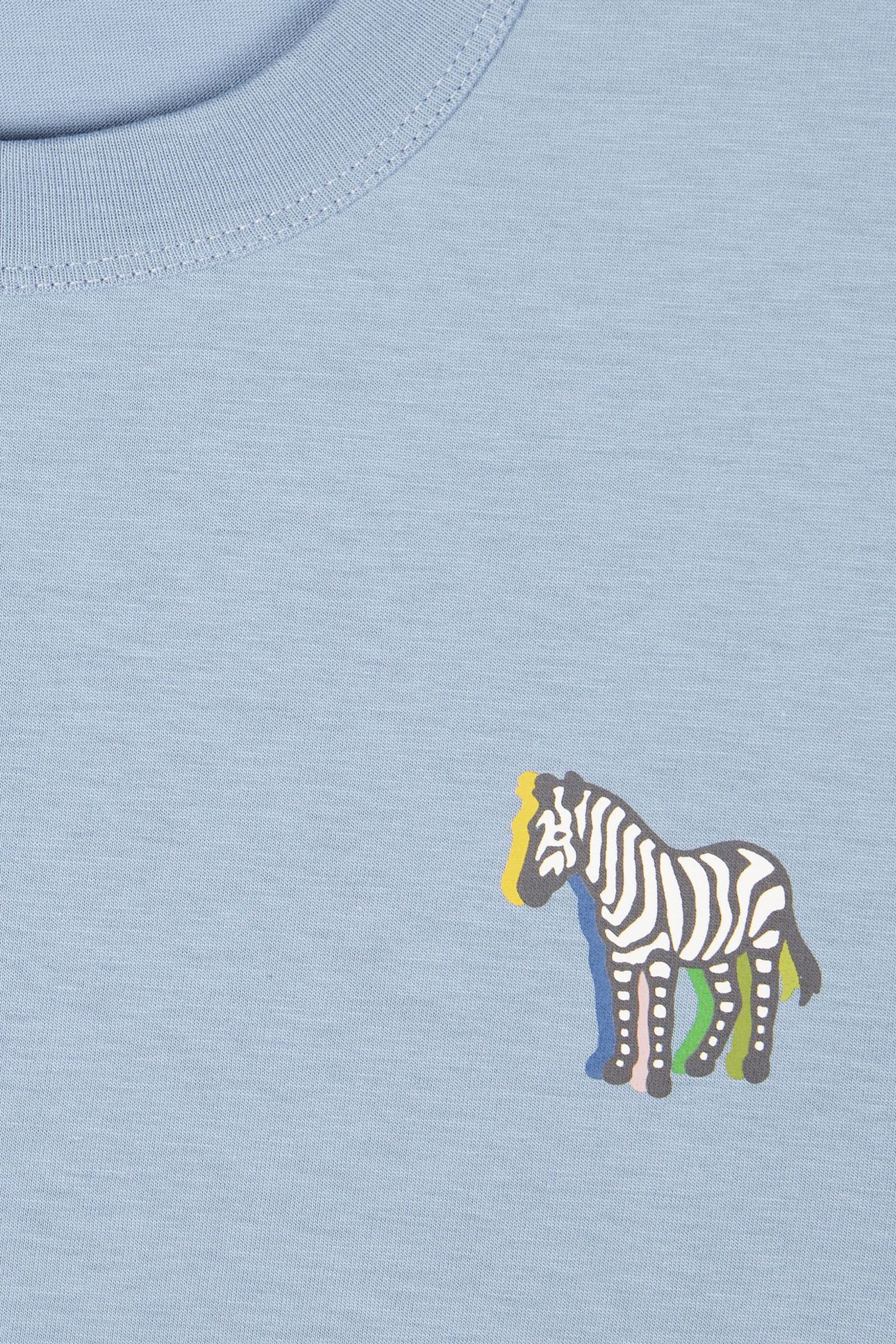 MENS REG FIT SS T SHIRT ZEBRA PUFF LIGHT BLUE 6