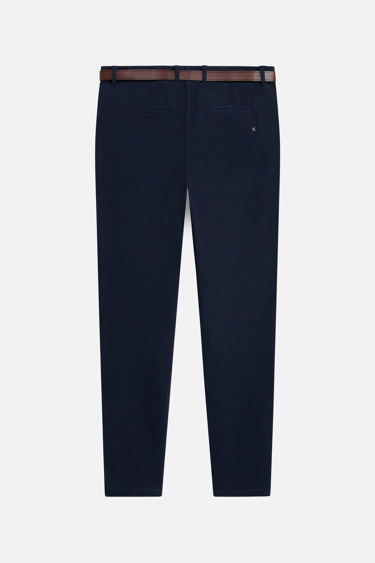 WARREN COTTON TWILL WASHED CHINO WITH BELT SKY CAPTAIN 2
