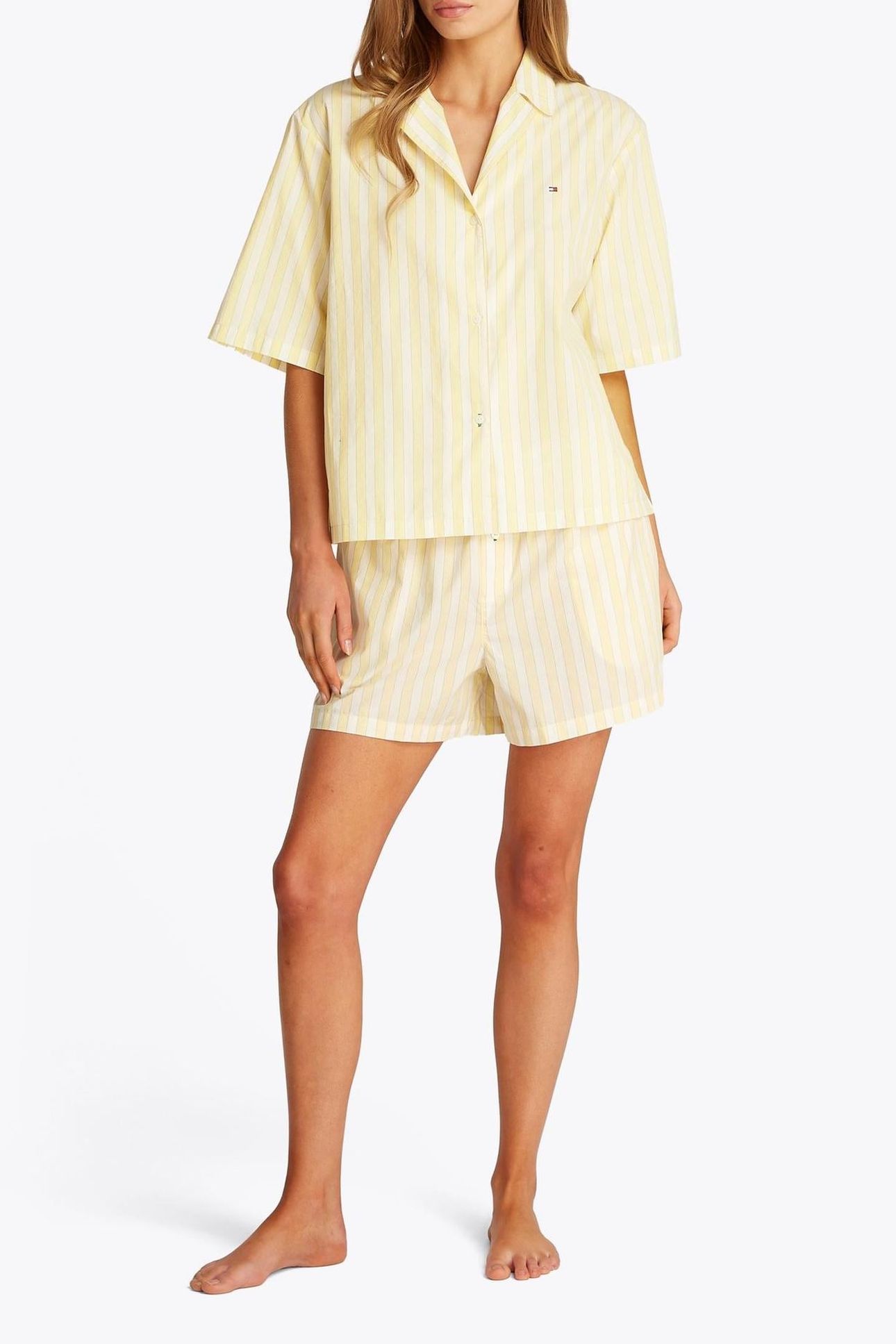 SS POPLIN SHIRT SHIRTING STRIPE CITRONELLA 1