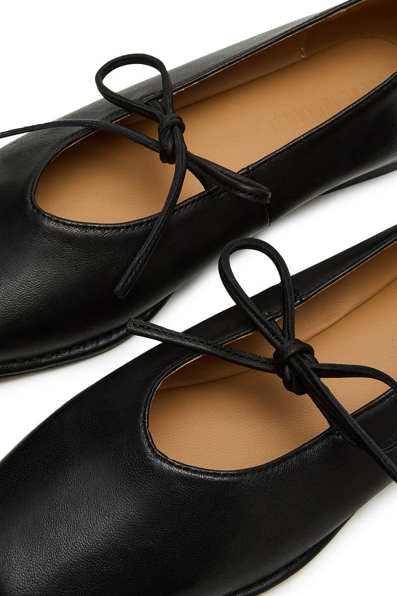 LOLA FLAT SHOES BLACK LEATHER 5