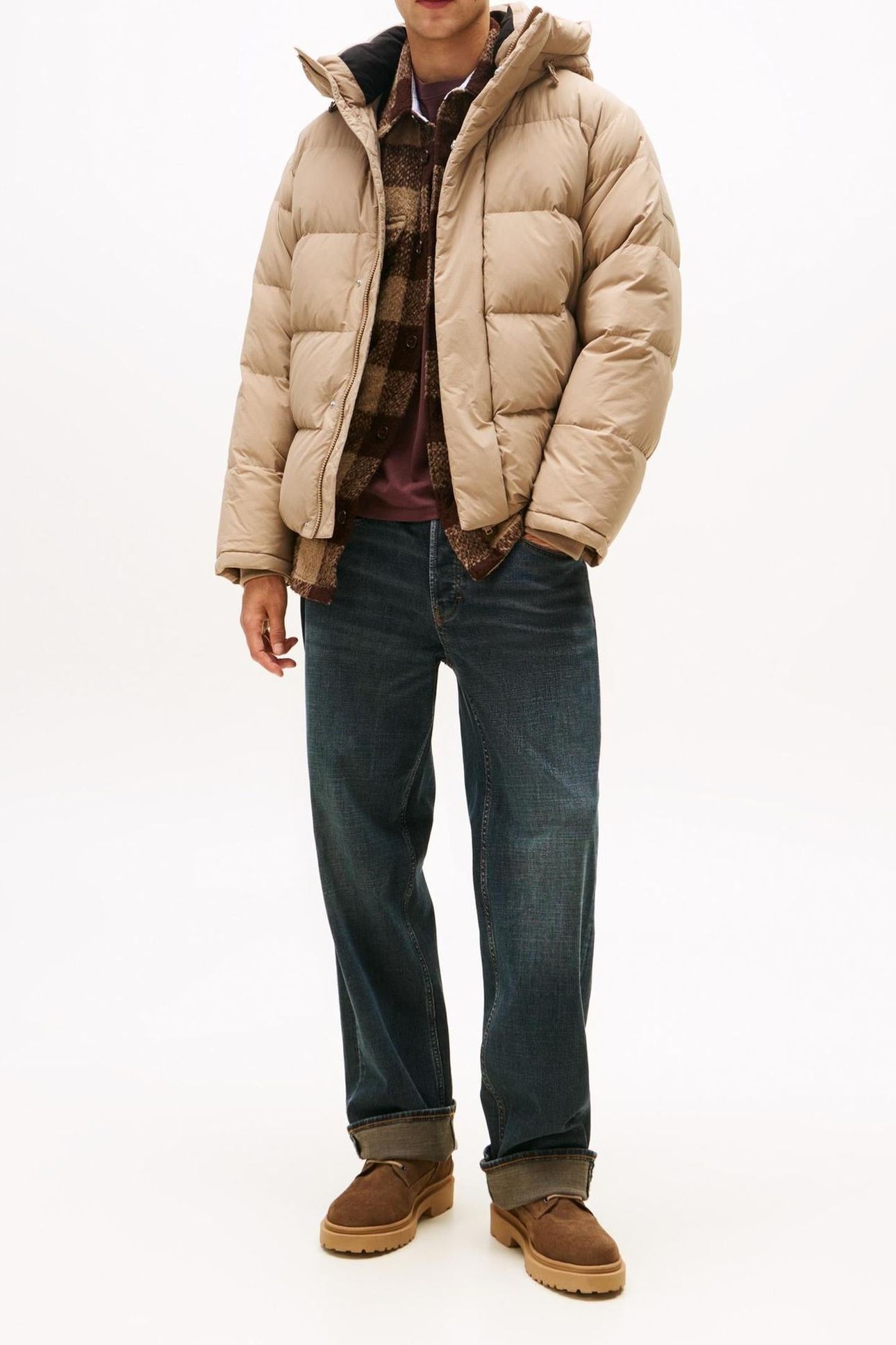 TJM HOODED DOWN PUFFER COASTAL TAUPE 3