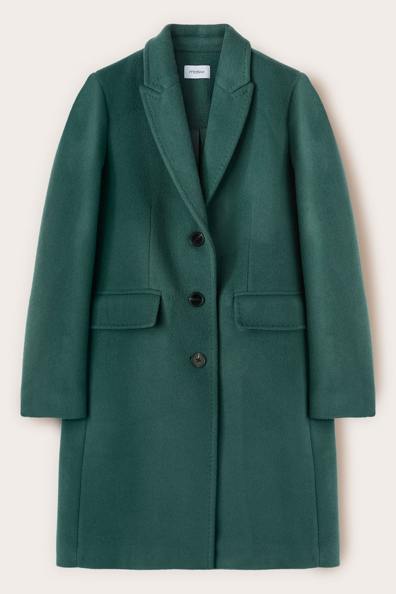 KNITTED WOOL BLEND COAT GREEN 4