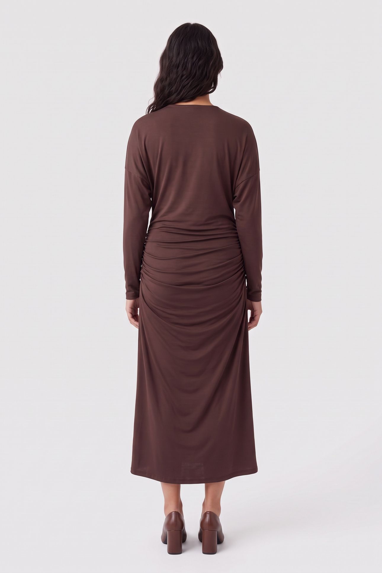 LA GENIA DRESS BROWN 2