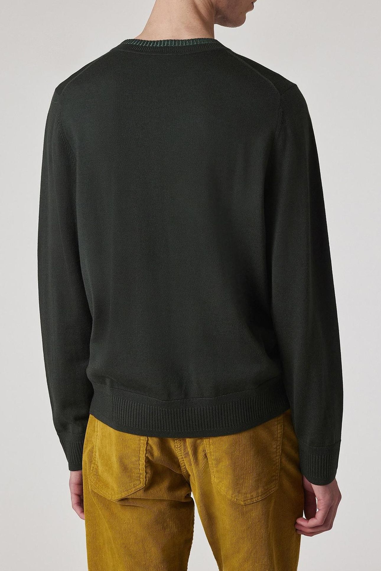 MENS SWEATER CREW NECK VERY DARK GREEN 3