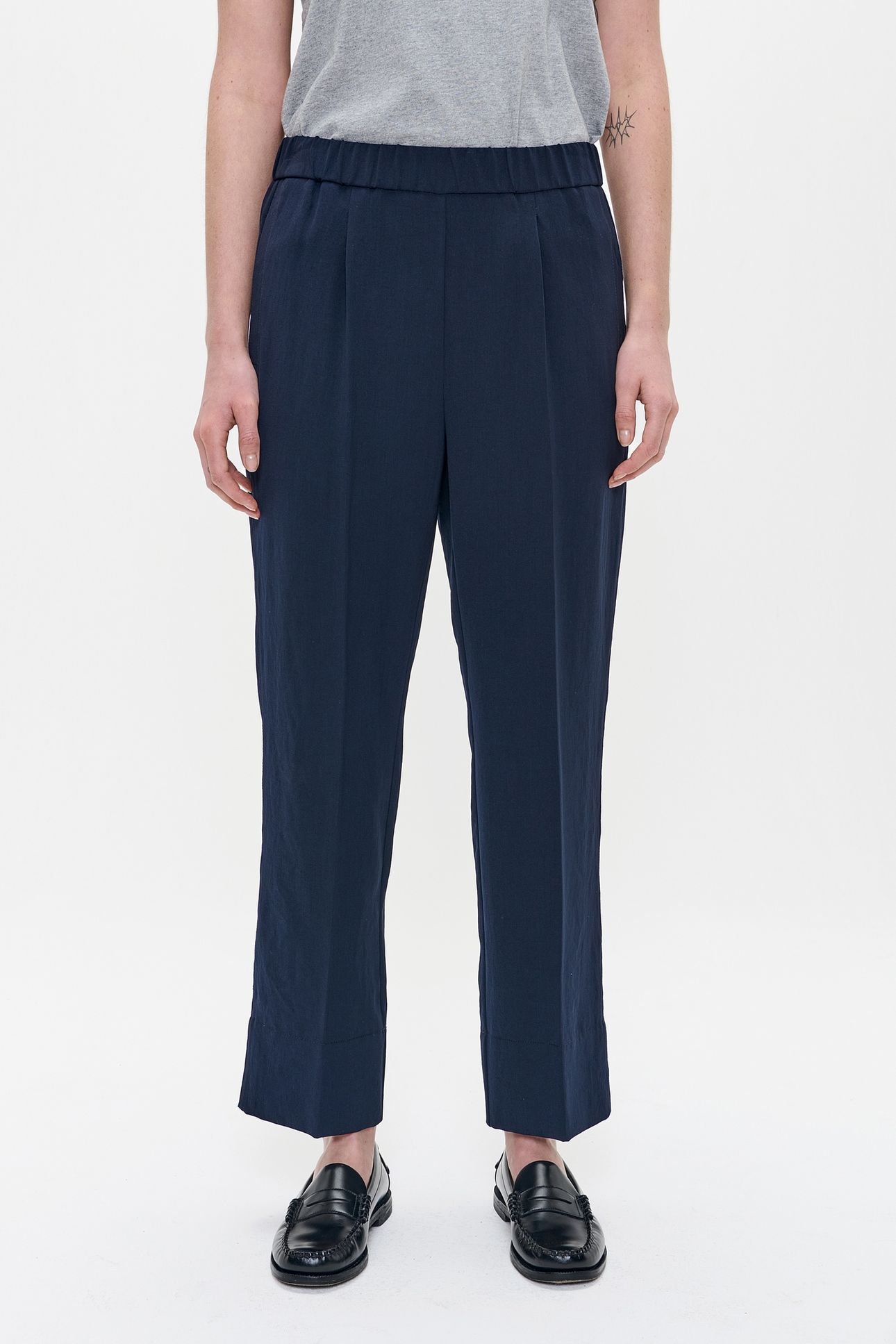 JAPANESE CREPE NEW CHINO MIDNIGHT BLUE 1