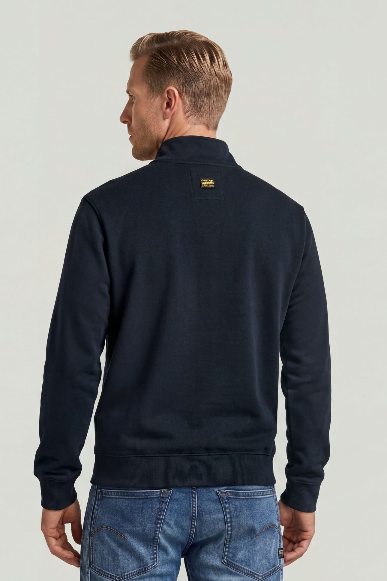 CORE ZIP STAND UP COLLAR SWEAT L/S BLUE 2