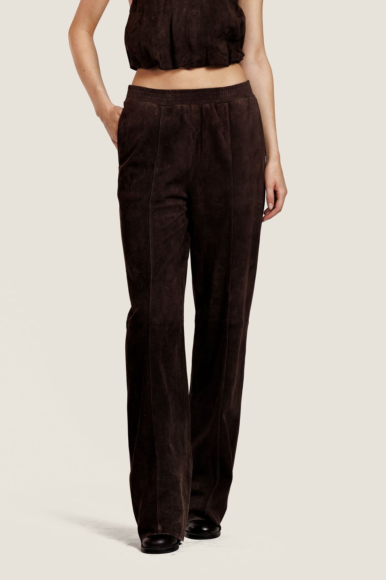 LUCCA TROUSER DARK BROWN 1