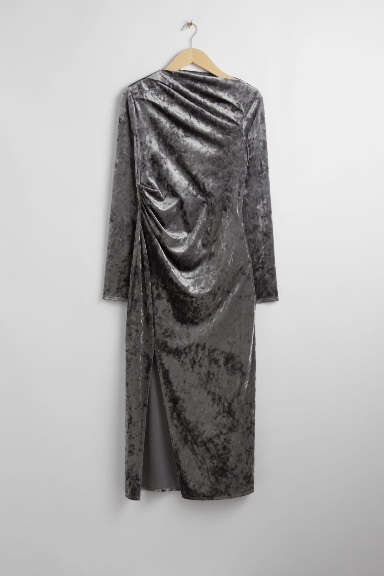 ST DIDI VELVET DRESS GREY 3