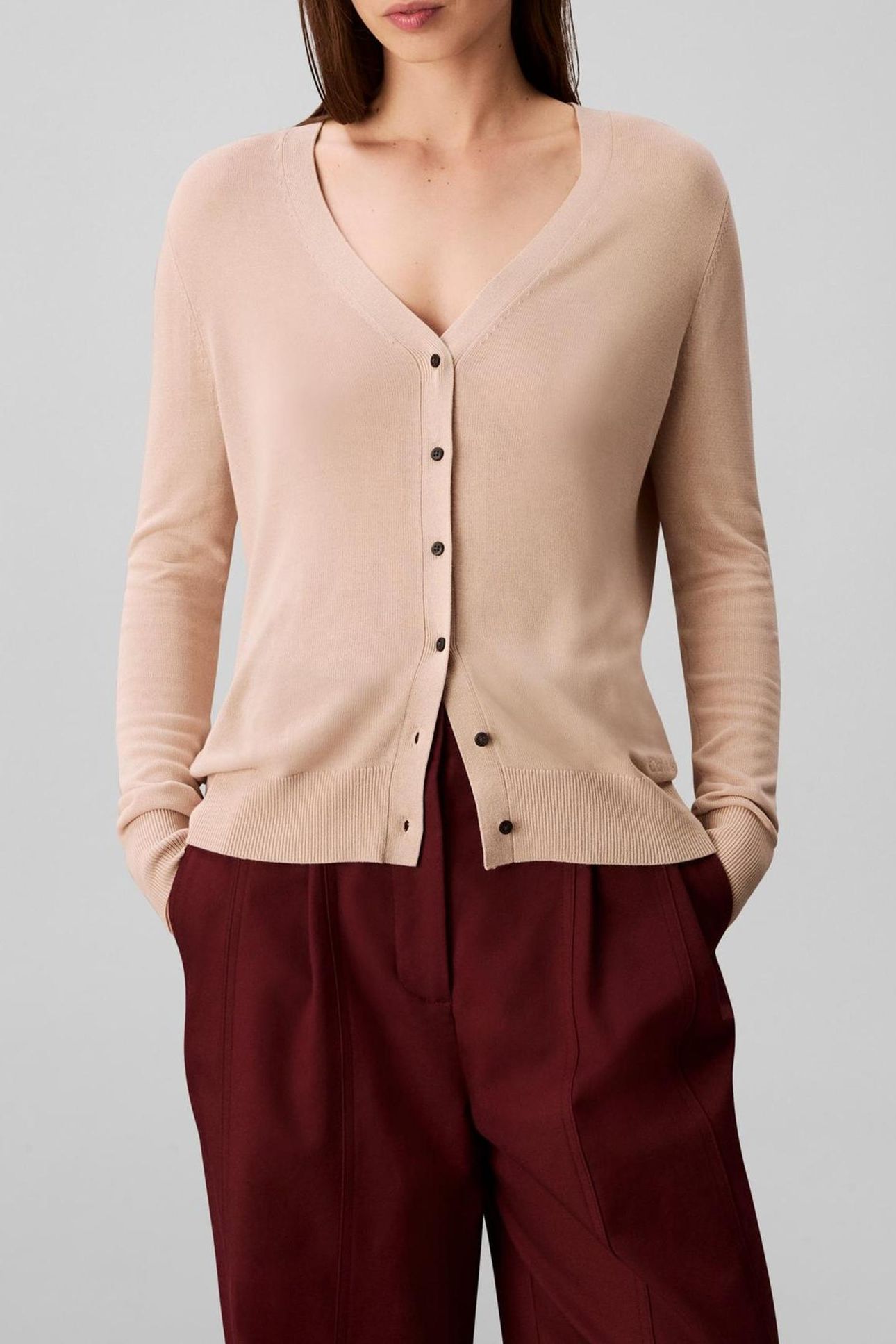 FINE GAUGE VISCOSE CREW CHARMING KHAKI 1