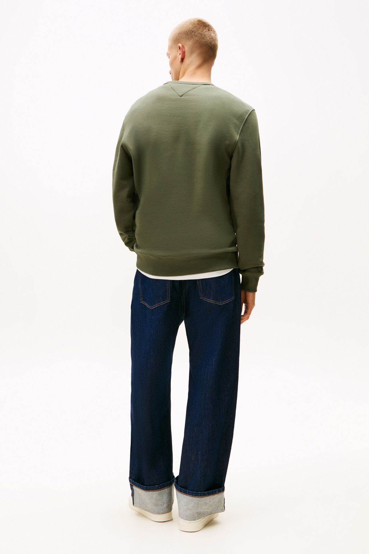 TJM REG BADGE CREW PEWTER GREEN TONAL 2