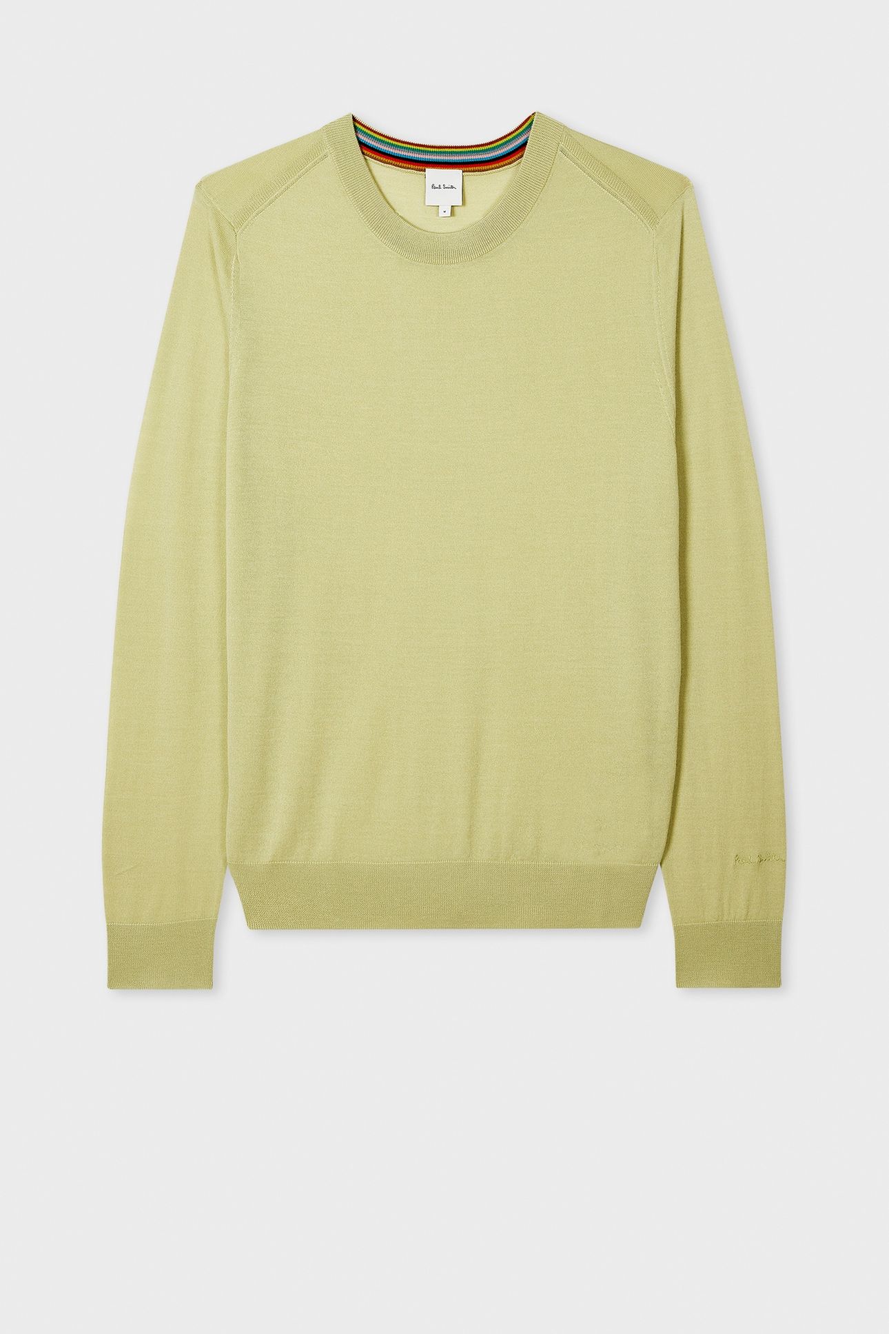 MENS SWEATER CREW NECK LIME GREEN 4