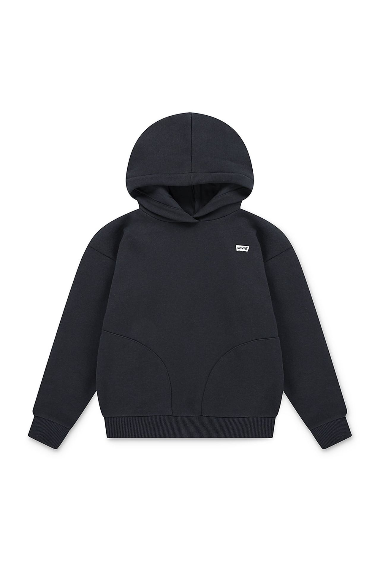 GIRLS LVG-BATWING CHEST HIT HOODIE JET BLACK 1
