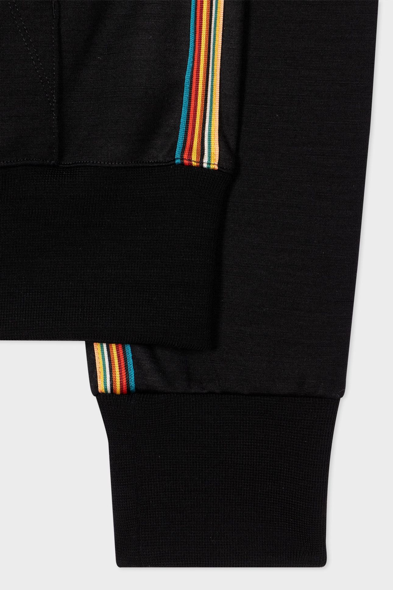 MENS ZIP THROUGH TAPED SEAM HOODIE BLACK 3