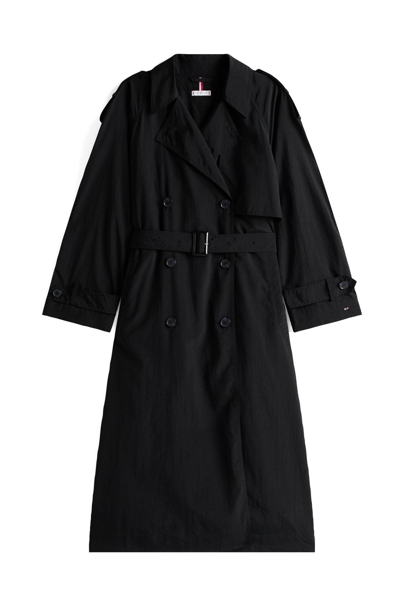 LW NYLON OVERSIZED TRENCH BLACK 2